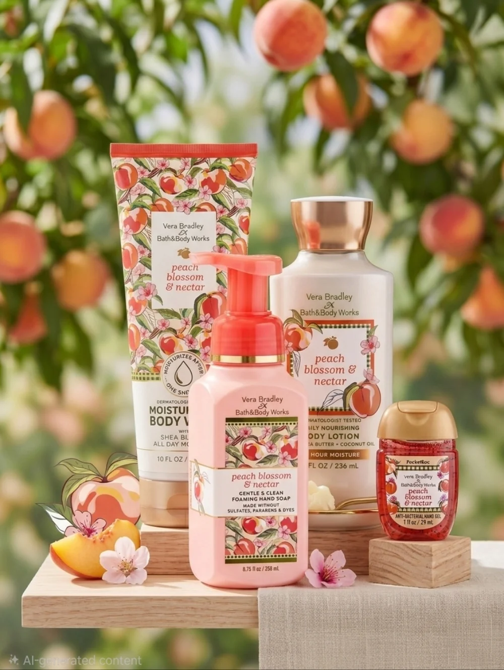 VERA BRADLEY X Bath & Body Bundle Body Wash Lotion Foaming Soap Pocketbac